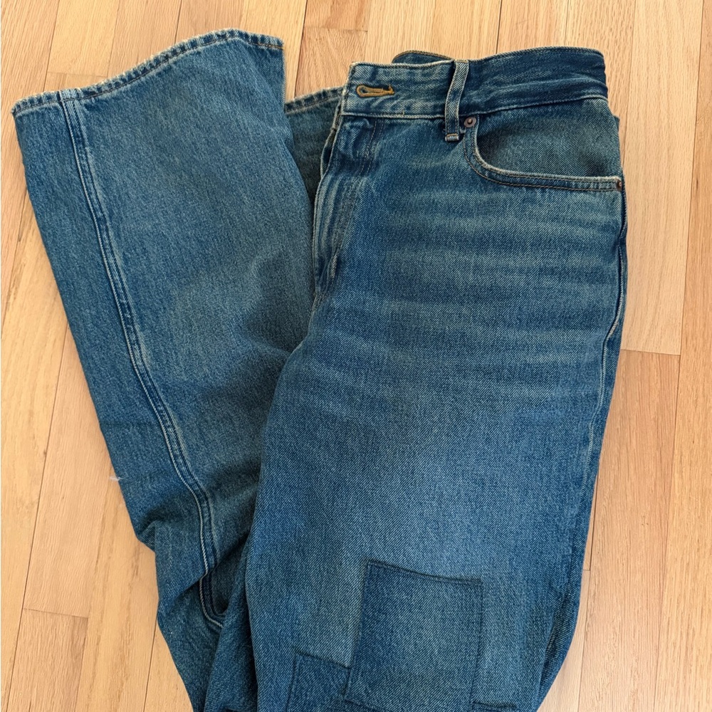 Good American Khloe High Rise Dark Blue Jeans
